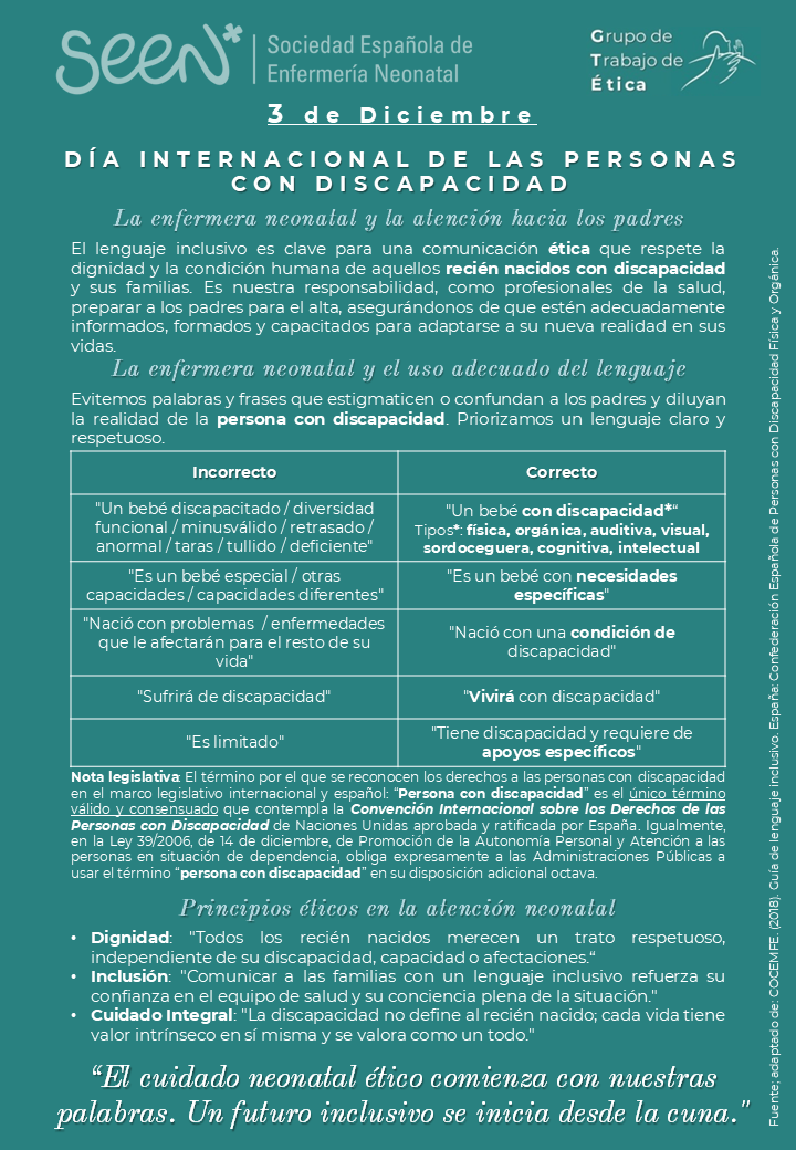 3 de diciembre. Día Internacional de las Personas con Discapacidad