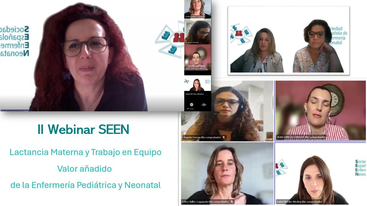 Il Webinar SEEN - Ángeles Ferrera (No comprobado) NIBA SANCHEZ AN Lactancia Materna y Trabajo en Equipo Valor añadido de la Enfermería Pediátrica y Neonatal